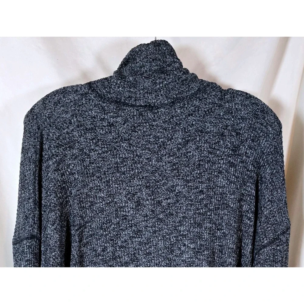J. Crew Womens Blue Gray‎ Long Sleeve Fine-Ribbed Turtleneck Sweater Size Large